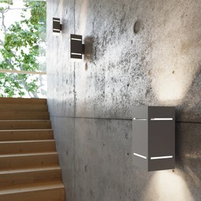 Nástenné svietidlo Blocco, 1x sivé kovové tienidlo