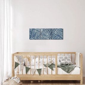 Obraz - 3D línia (s hodinami) (90x30 cm)