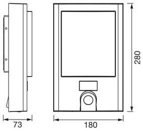 Ledvance - LED Vonkajšie svietidlo so senzorom a kamerou LED/22W/230V IP44 Wi-Fi