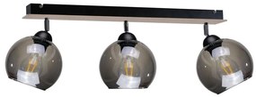 Keter Lighting Bodové svietidlo UNO WOOD 3xE27/60W/230V čierna/hnedá NA0223