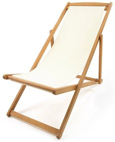Béžové skladacie záhradné ležadlo z akáciového dreva Bonami Essentials Deck