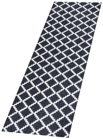 Hanse Home, Protišmykový behúň Home Black White 103156, 50x150, čierna, chodba / predsieň