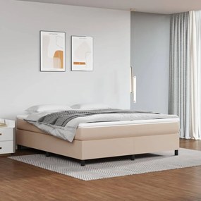 Rám na boxspring posteľ, kapučínový 160x200 cm, umelá koža 3121058