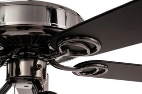 Toolight, Luster Woodmill s ventilátorom Lampa 392190. čierna-chrómová, OSW-10002