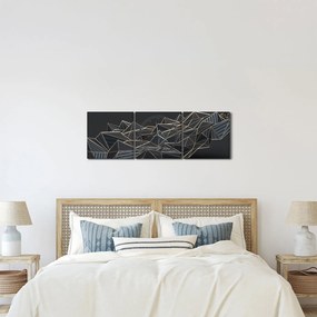 Obraz abstrakcie (s hodinami) (90x30 cm)