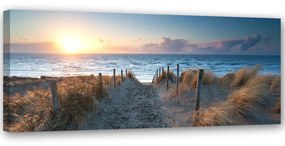 Gario Obraz na plátne Západ slnka na pláži pri mori Rozmery: 90 x 30 cm