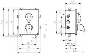 Novaservis Metalia 57 Podomietková termostatická batéria s boxom 2 vývody, chróm, BOX57052RT,0