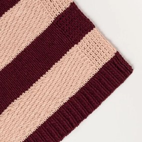 Deka RUDENS pruhovaná bordová 752438