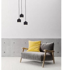 Luster na lanku SIMPLY BLACK 3xE27/60W/230V pr. 32 cm