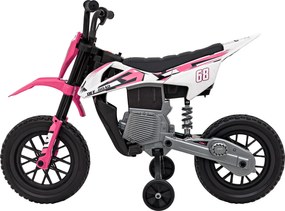 Ramiz Detská motorka na batérie PANTONE 361C Ružová + Audio panel + Pomalý štart + Kolesá EVA