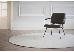 Svetlosivý vlnený okrúhly koberec ø 250 cm Auckland - Rowico