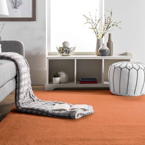 Tutumi Rea, Jedwabisty Wysoki Dywan Rabbit Brick-red, SHG-08801