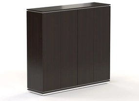 Vysoká skriňa Creator 162,8 x 44,5 x 150,7 cm, biela / wenge