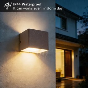 Brilagi - LED Vonkajšie nástenné svietidlo DONNANI LED/5W/230V 10 cm hnedé IP44
