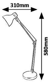 Rabalux 6410 - Stolná lampa CARTER 1xE14/11W/230V