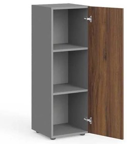 Stredná skriňa Manager 39,9 x 42,2 x 119,5 cm, pravá, orech warmia / sivá