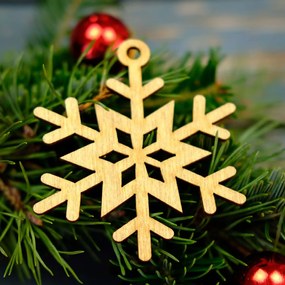 Krásne drevené vianočné ozdoby 10 ks