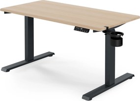 Elektrický stôl s reguláciou výšky ergonomický antracitový/dub sonoma,1200x600 mm: ARIA