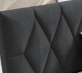 Posteľ Reve 160x200 cm, grafitovo šedá látka