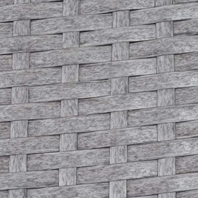 Set 2 záhradných stoličiek Halden, polyratan - sivá, vankúše krémové