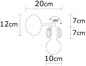 Nástenná lampa Demre čierna