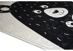 Čierno-biely prateľný detský koberec 100x160 cm Bear Family – Vitaus