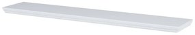 Polička nástěnná 120 cm, MDF, barva bílá, baleno v ochranné fólii
