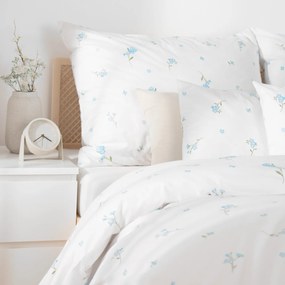 Goldea bavlnené posteľné obliečky - nezábudky 140 x 200 a 70 x 90 cm