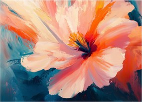 Sklenený obraz - Maľovaný kvet (70x50 cm)