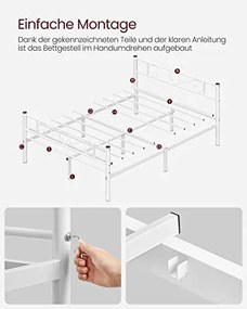 Rám dvojlôžkovej postele 198 x 141,8 x 86,4 cm VASAGLE RMB063W01