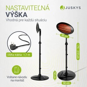 2000 W infračervený ohrievač s teleskopickým stojanom
