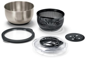 Odstredivka na šalát z ušľachtilej ocele s vekom