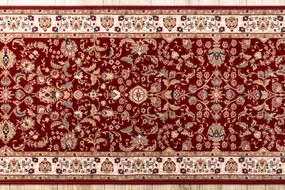 Behúň NAIN 144 51066 Ornament / Kvety, bordový / béžový
