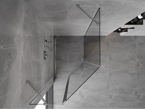 Mexen Mist, päťuholníkový sprchový kút výklopný 90 x 100 cm, číre sklo, chrómový profil, 8A8-090-100-01-00