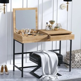 Kozmetický stolík Linda Black and Oak