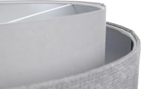 Luster na lanku DOBLO 1xE27/60W/230V pr. 60 cm šedá/strieborná