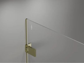 Mexen Lunar-F Duo, skladací sprchový kút 100 x 100 cm, 8mm číre sklo, zlatý profil, 836-100L-100P-50-00