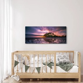 Obraz stromu na pláži (120x50 cm)
