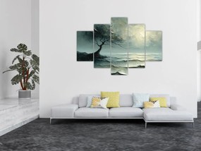 Obraz - Olejomaľba stromu s oceánom (150x105 cm)