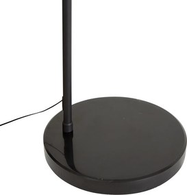 Dizajnová oblúková stojaca lampa čierna vrátane LED s 3-stupňovým stmievaním - Anello