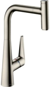 HANSGROHE Talis Select M51 páková drezová batéria s vyťažiteľným výtokom, 1jet, sBox, výška výtoku 288 mm, vzhľad nerezovej ocele, 73853800