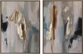 Tlačené/s ručne maľovanými prvkami obrazy v súprave 2 ks s rámom/na plátne 60x80 cm Gallery – Bizzotto
