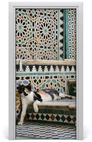 Samolepiace fototapety na dvere Mačka v Maroku 85x205 cm