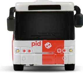 RAPPA Kovový kĺbový autobus DPP - PID Praha červený, 18 cm