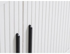 Biela komoda s posuvnými dverami 120x76x45 cm Nola – Unique Furniture