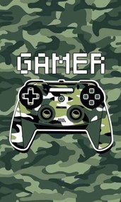 DETEXPOL Detský uterák Gamer Army  Bavlna - Froté, 50/30 cm