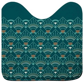 WC kúpeľňová predložka v petrolejovej farbe 45x45 cm Imperia – douceur d'intérieur