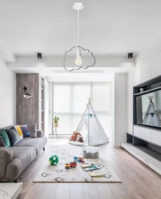 Toolight CLOUD, závesné svietidlo 1xE27, šedá, OSW-00452