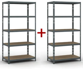 Policový regál 1+1 ZADARMO, 1790x900x500 mm, nosnosť 175kg