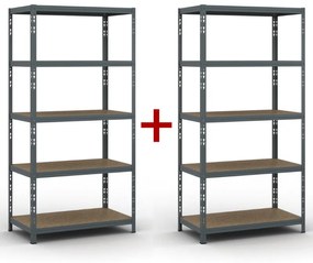 Policový regál 1+1 ZADARMO, 1790x900x500 mm, nosnosť 175kg
